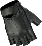 Glove-64 Fingerless Perforated Leather Motorcycle Gloves