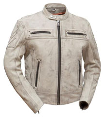 C1408E Men's Vented Motorcycle Economy Leather Jacket