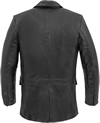 B6003 Mens Lambskin Leather 2 Button Blazer with Chest Pocket Back View