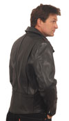 Davis USA Made Classic Motorcycle Leather Jacket Side View