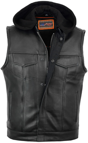 V182 Mens Club Vest with Removable Hood